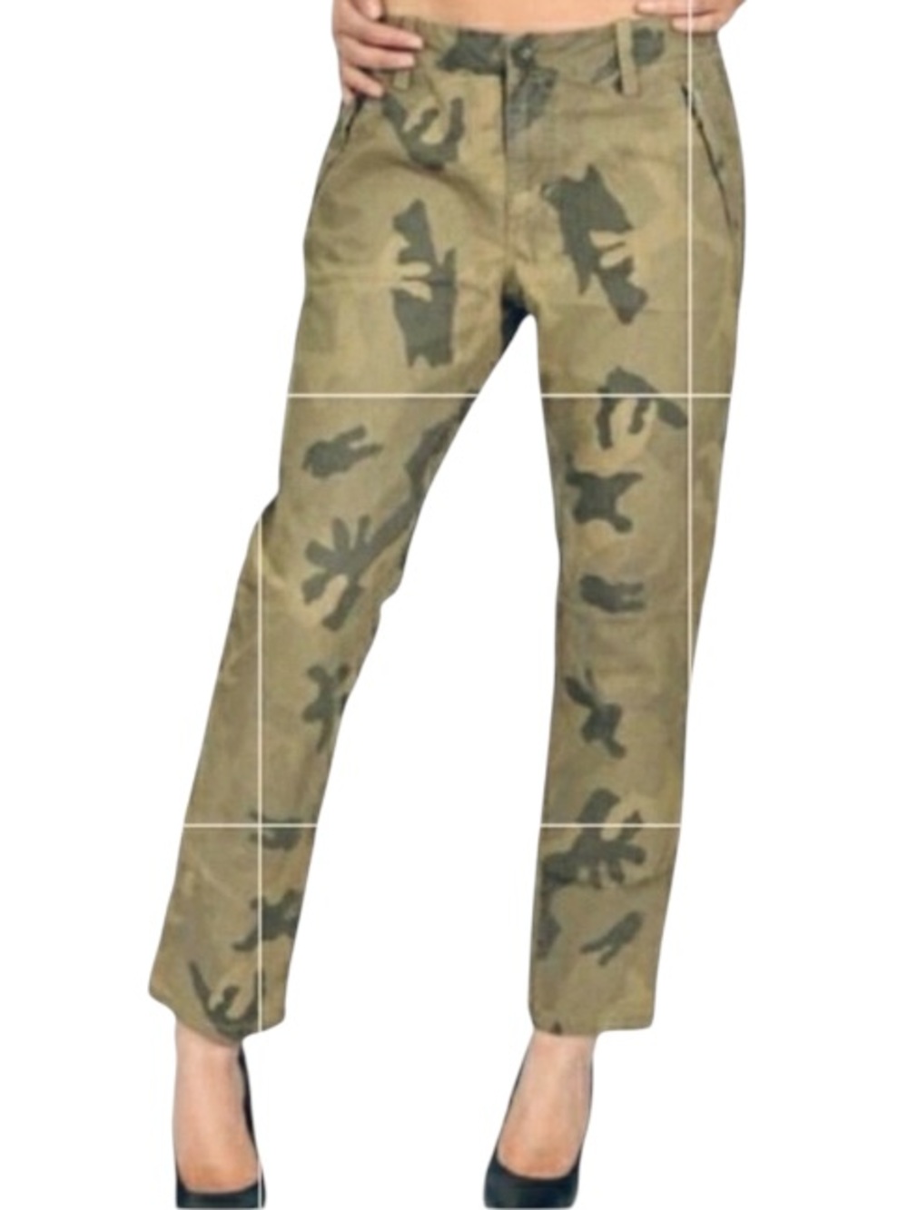 Joe’s Woman’s Jeans Camouflage Low rise  Cargo Pants Cropped Skinny Jeans Sz 24
